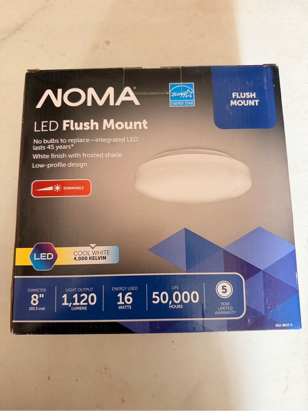 NOMA White LED Flush Mount Ceiling Light - Cool White